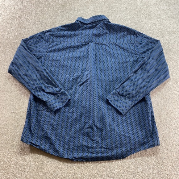 Cody James Core Shirt Mens Large Blue Geometric Print Button Down Long Sleeve - Picture 8 of 9